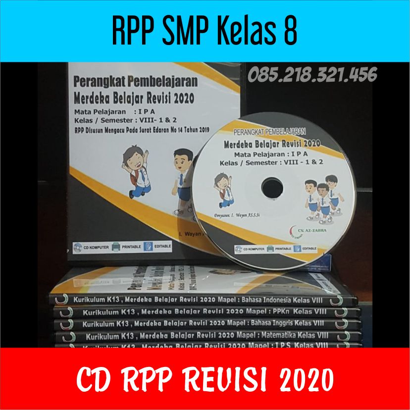 Jual CD RPP SMP Merdeka Belajar RPP Daring Online Kurikulum 2013 Revisi